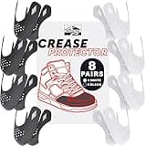 KP 8 Pairs Shoe Crease Protector | Crease Protectors for Dunk Low, Air Force 1, Jordan 1 + More | 4 White + 4 Black Pairs Crease Guards | Comfortable Sneaker Crease Protector | for Sizes 5-8 | Small