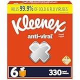 Kleenex Anti-Viral Facial Tissues, 6 Cube Boxes, 55 Tissues per Box, 3-Ply (330 Total Tissues)