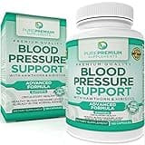 PurePremium Blood Pressure Support with Hawthorn Berry, Hibiscus - Nitric Oxide with Vitamin B6 - Garlic Supplements for Normal Nitric Oxide Supplement - 180 Caps