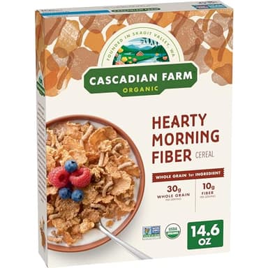 Cascadian Farm Organic Hearty Morning Fiber Cereal 14.6 oz Box