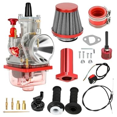 HIAORS PWK 24mm Carburetor Throttle Assembly for Predator 212cc 196cc 224cc Coleman CT200U BT200X Mini Bike Baja Warrior Massimo MB200 KT196 Go Kart GX160 GX200 6.5HP Clone Engine Performance Parts