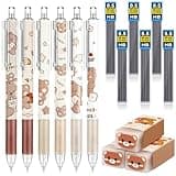 Sabary 15 Pieces Kawaii Mechanical Pencil Set Include Bear Mechanical Pencils with Tubes 0.5 mm Pen Refills Cute Erasers First Day of School Supplies Christmas Pen Gift for Kids Student