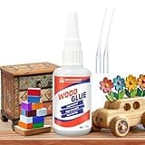 Super Glue for Wood, High Strength Fast Drying Clear Wood Glue，Low Odour, 25g Wood Glue for Woodworking. Suitable for Furniture, Garden, Crafts, DIY, Metal to Wood，Wood to Wood