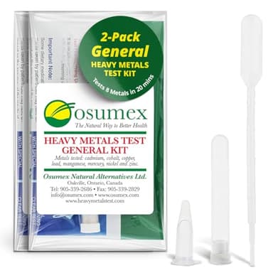 Osumex Heavy Metal Test General Kit for Humans 2 Pack - 8 Range Heavy Metal Urine Test Kits, Metal Testing Kit, Heavy Metal Testing Kit, Urine Metal Tester Heavy Metal Detection, Heavy Metals Test Kit