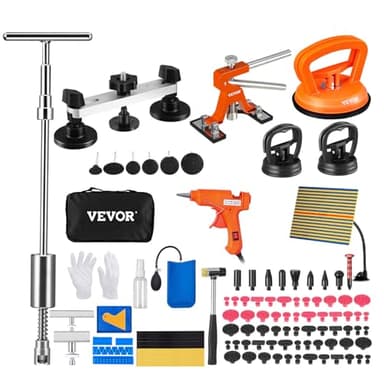 VEVOR 117 PCS Car Dent Puller Kit, Paintless Dent Repair Tool with Lifter, Slide Hammer & Suction Cup for Auto Body Dents, Hail Damage, Door Dings