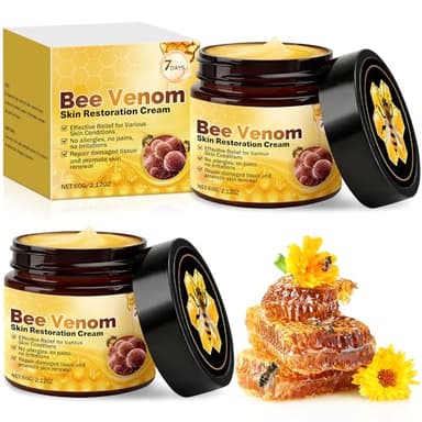 Bee Venom Facial Treatment Cream for Fine Lines & Improving Elasticity, 2.12 OZ (Pack of 2)