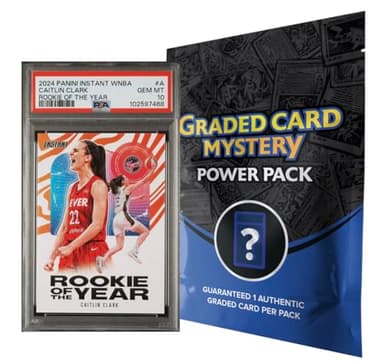 Zoo Packs Caitlin Clark PSA Graded Card Mystery Power Pack - Guaranteed 1 PSA Graded Card with A Grade of 8, 9 or 10 & 1 Pack of WNBA Cards