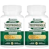1200MG Vitamin E Tocotrienols Liposomal Tocotrienols Supplement with Phosphatidylcholine, 95% Delta-tocotrienols and 5% Gamma-tocotrienols, High Absorption for Heart, Brain Function 120 Capsules