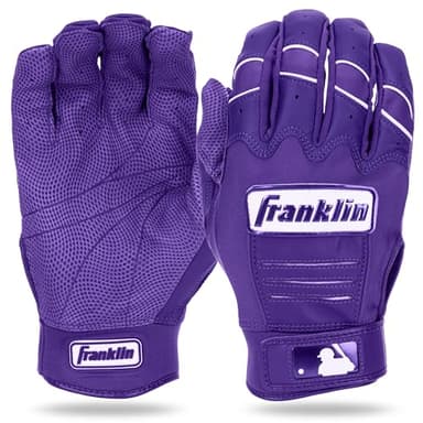 Franklin Sports MLB Baseball Batting Gloves - CFX Pro Adult + Youth - Baseball + Softball Purple, Adult Large