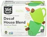 365 by Whole Foods Market, Coffee Decaf House Blend Amer Roast Pods 12 Count, 4.6 Ounce
