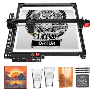 Ortur Laser Master 2 Pro S2 10000mW Laser Engraver, High Precision Laser Engraving Machine, 15,000mm/min Efficient Laser Engraver for Wood and Metal, Acrylic Glass Leather, Laser Class 4
