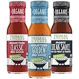 Primal Kitchen Organic BBQ Sauce & Steak Sauce 3-Pack, Made with Real Ingredients, No Cane Sugar or Corn Syrup, Includes Classic BBQ, Golden BBQ, and Steak Sauce