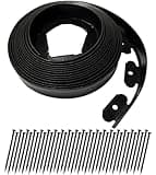Plastic Garden Edge Roll, 40FT, 2 Inch Tall, with 40 Landscape Spikes for Paver Edging, Flower Beds, Lawn