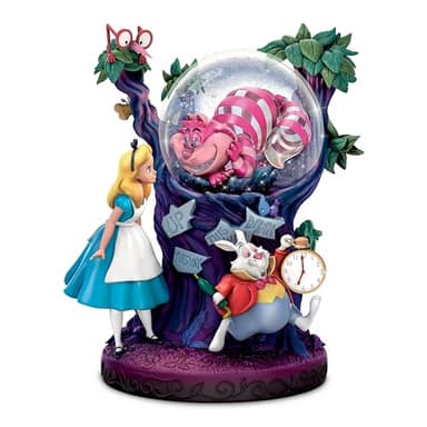 Disney Alice in Wonderland Illuminated Glitter Globe Featuring Alice, The Cheshire Cat and More