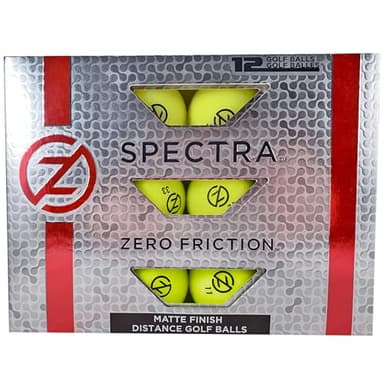 Zero Friction Spectra Golf Balls, Neon Yellow