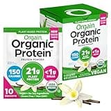 Orgain Organic Vegan Protein Powder, Vanilla Bean - 21g Plant Protein, 5g Prebiotic Fiber, Low Carb, No Lactose Ingredients, No Added Sugar, Non-GMO, For Shakes & Smoothies, 10 Travel Packs