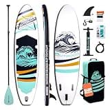 Outdoor Crusier Inflatable Stand Up Paddle Board, Ultra Portable & Lightweight, Wide Stable Non-Slip Design, Complete SUP Accessories, Drop-Stitch Material - Aqua