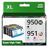 Gagalay 950XL 951XL Ink Cartridges Combo Pack Compatible for HP 950 951 Ink Cartridges Work for OfficeJet Pro 8600 8610 8615 8620 8100 8630 8660 8640 276DW 251DW, Black, Cyan, Yellow, Magenta, 4 Pack
