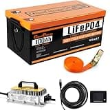 Cloudenergy 48V(51.2V) LiFePO4 Lithium Golf Cart Battery Built-in 200A BMS,with Mobile APP,Touch Monitor and retention strap,6000+ Cycles,Perfect for Golf Carts(GFA48V-100AH With Charger)