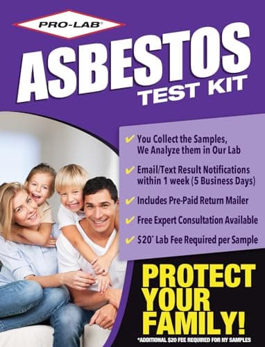 Asbestos Test Kit - (2 Samples) Emailed Results Within 3 to 5 Business Days - Includes Return Mailer and Expert Consultation. Required Lab Fee for NVLAP Analysis