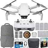 DJI Mini 4K Drone Quadcopter Fly More Combo with Camera for Adults, Under 249g, 3-Axis Gimbal Stabilization, 10km Video Transmission, Auto Return, 3 Flight Batteries Bundle with Deco Gear Accessories