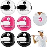 Frienda 6 Pieces Golf Stroke Counter Clicker Mini Golf Score Counter Simple Attachment Scorekeeper up to 12 Shots Score with One Touch Reset Clip(Red, White, Black)