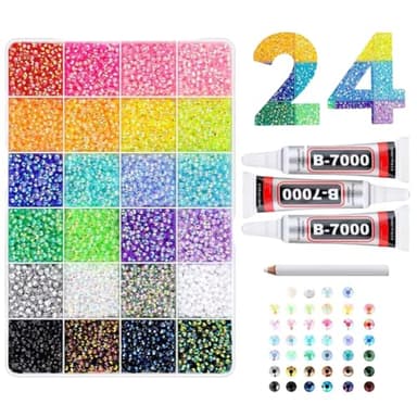 42000Pcs Resin Jelly Rhinestones for Bedazzling, Bedazzler Kit with Pen & Tweezers and 3Pcs B7000 Jewelry Glue for Nail Art Crafting Book for Crafts Crafting Book Shoes Nail Art (34000)