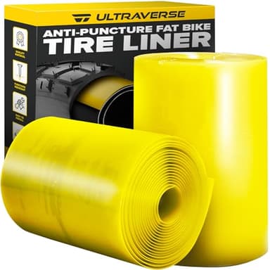 Ultraverse Fat Tire Liners Tube Protection Against Flats, 20, 24 and 26 inch x 4.0 tire Size, Durable Extruded Plastic Shield for Puncture Free Bike Rides – 2 Pack