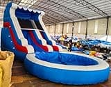 24FT(L) Commercial Grade Water Slide for Kids Adults, (Heavy Duty Full PVC) (Big Airtight Splash Water Pool), (1100w Blower), Inflatable Waterslide for Backyard, Ocean Outdoor Slide Park, 24x13x12ft