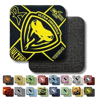 Ultra Cornhole Bags Viper-R Cornhole Bag Set - ACL Approved (Carbon Yellow)