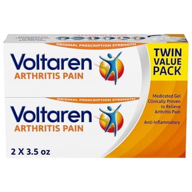 Voltaren Arthritis Pain Gel for Powerful Topical Arthritis Pain Relief with Diclofenac - NEW Easy Open Cap - 100 g x 2