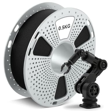 SUNLU PA12-CF 3D Filament 1.75mm 500G, Carbon Fiber Nylon Filament, Excellent Wear & Oil Resistance, Heat-Resistant Spool, Engineering Filament, Dimensional Accuracy +/-0.03mm, 0.5KG Spool, Black