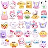 30Pcs Resin Random Shoe Decoration Charms for Croc Clog Sandals, Cute Charms for Adults (30Pcs White)