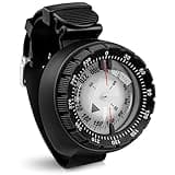 Scuba Compass, Professional Waterproof 5ATM Dive Wrist Compass with TPU Band for Outdoor Sports Diving, Sailing, Hiking, Survival Emergency (Black)