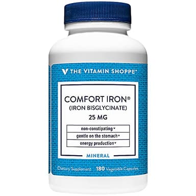 The Vitamin Shoppe Iron 25MG - Red Blood Cell Production, Energy & Oxygen Transport Support, Essential Mineral