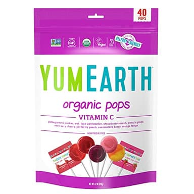 organic assorted flavors vitamin c lollipops 40 ct / 1 bag (40 pops)