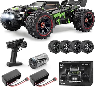 1/14 Brushless RC Cars for Adults Fast 50+ mph, RC Trucks 4x4 Offroad Waterproof, Electric Powered High Speed Remote Control Car, Fast Extreme All Terrain RC Truggy with 3S Battery for Snow Sand