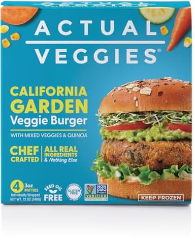 Actual Veggies, Burger California Veggie, 12 Ounce