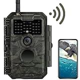 GardePro E6 Trail Camera WiFi 48MP 1296P Game Camera with No Glow Night Vision Motion Activated Waterproof for Wildlife Deer Scouting Hunting or Property Security, Camo