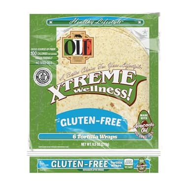 Olé Xtreme Wellness® Gluten Free | 8" Size Tortillas | Vegan Friendly | 6 Count (Pack of 4)