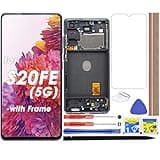 LCD Screen Replacement Touch Digitizer Display Assembly for Samsung Galaxy S20 FE 5G SM-G781 SM-G781B SM-G781U SM-G781F/DS SM-G781W 6.5"(with Frame)