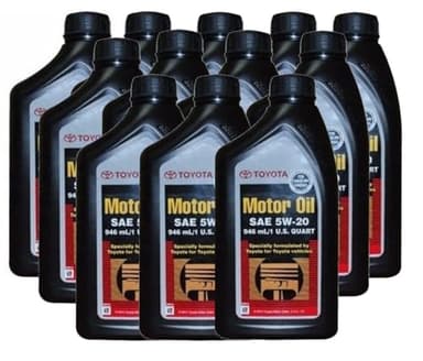 Genuine OEM 12 Quarts Synthetic Motor Oil SAE 5W-20 (12 x 1 Qt) for Toyota