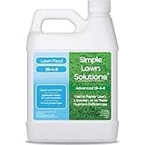 Advanced 16-4-8 Lawn Fertilizer - Liquid Lawn Food Spring & Summer Concentrated Spray - Any Grass Type- Fish and Seaweed Kelp- Balanced NPK - Simple Lawn Solutions (1 Quart)