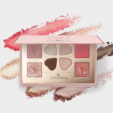 Lefruhling All in one Full Size Travel-Friendly Baked Makeup Palette,High Pigmented Long Lasting, glitter Shimmer Matte,Bronzer Blush Highlighter and Eyeshadows