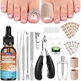 Ingrown Toenail Treatment, Professional Ingrown Toenail Removal Kit Includes Ingrown Toenail Corrector Drops, Corrector Patch, Toenail Clipper, Nail File Lifter Pedicure Tools