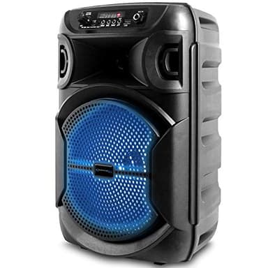 Technical Pro 8 Inch Portable 800 watts Bluetooth Speaker with Woofer & Tweeter, Festival PA LED Speaker with Bluetooth/USB Card, True Wireless Stereo, 30 Feet BT Range