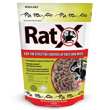 EcoClear Products 620102, RatX All-Natural Non-Toxic Humane Rat and Mouse Killer Pellets, 3 lb. Bag
