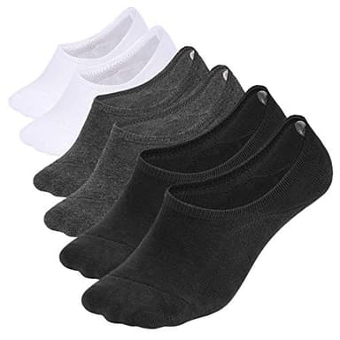 WHISPER DEER No Show Socks Men Size 6-9/9-12/12-15 Invisible Low cut Loafer Sneaker Socks With Non-Slip Grip (3/6/8/12Pairs)