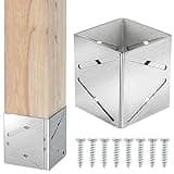 2 Pack Adjustable Post Sleeve - Fits 4x4, 4x6 & 6x6 Wood Posts - Ideal for Repair & Protection - Sturdy and Durable Stainless Steel for Long-Lasting Use