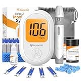 AurorAid Blood Glucose Monitoring System, G-426 Blood Glucose Monitor Kit - 100 Test Strips and 100 Lancets for Home Use, 500 Memory, Glucometer with Control Solution, No Coding, Diabetes Testing